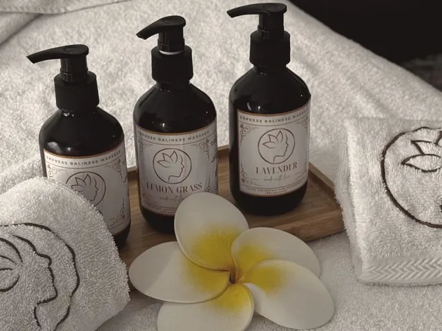 Aromatherapy massage with warm essential oils at home in Dubai