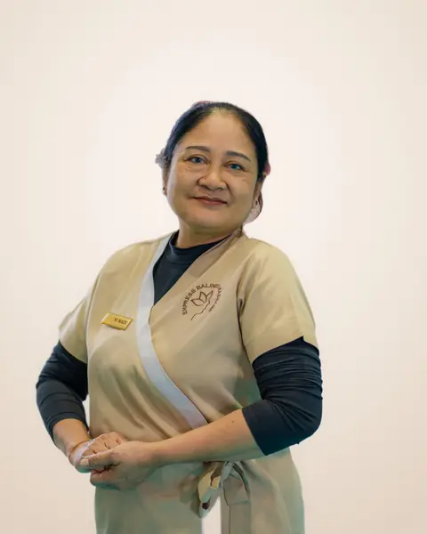 Ni Made, Empress Balinese Massage therapist in beige Empress uniform