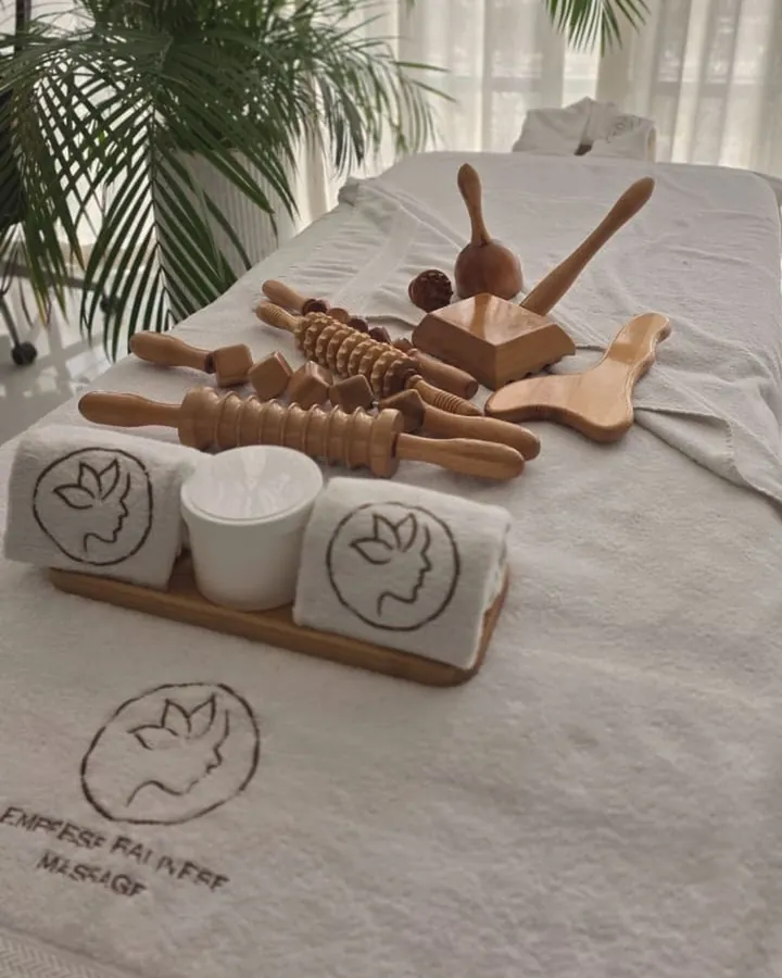 Madero therapy wooden tools prepared for a wood therapy session at home in Dubai